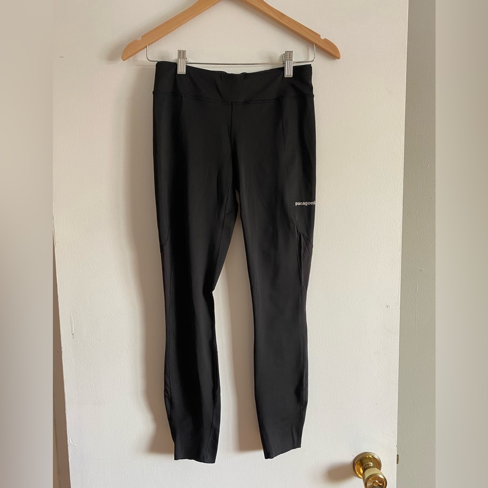 Patagonia Running Leggings, Black, size Small